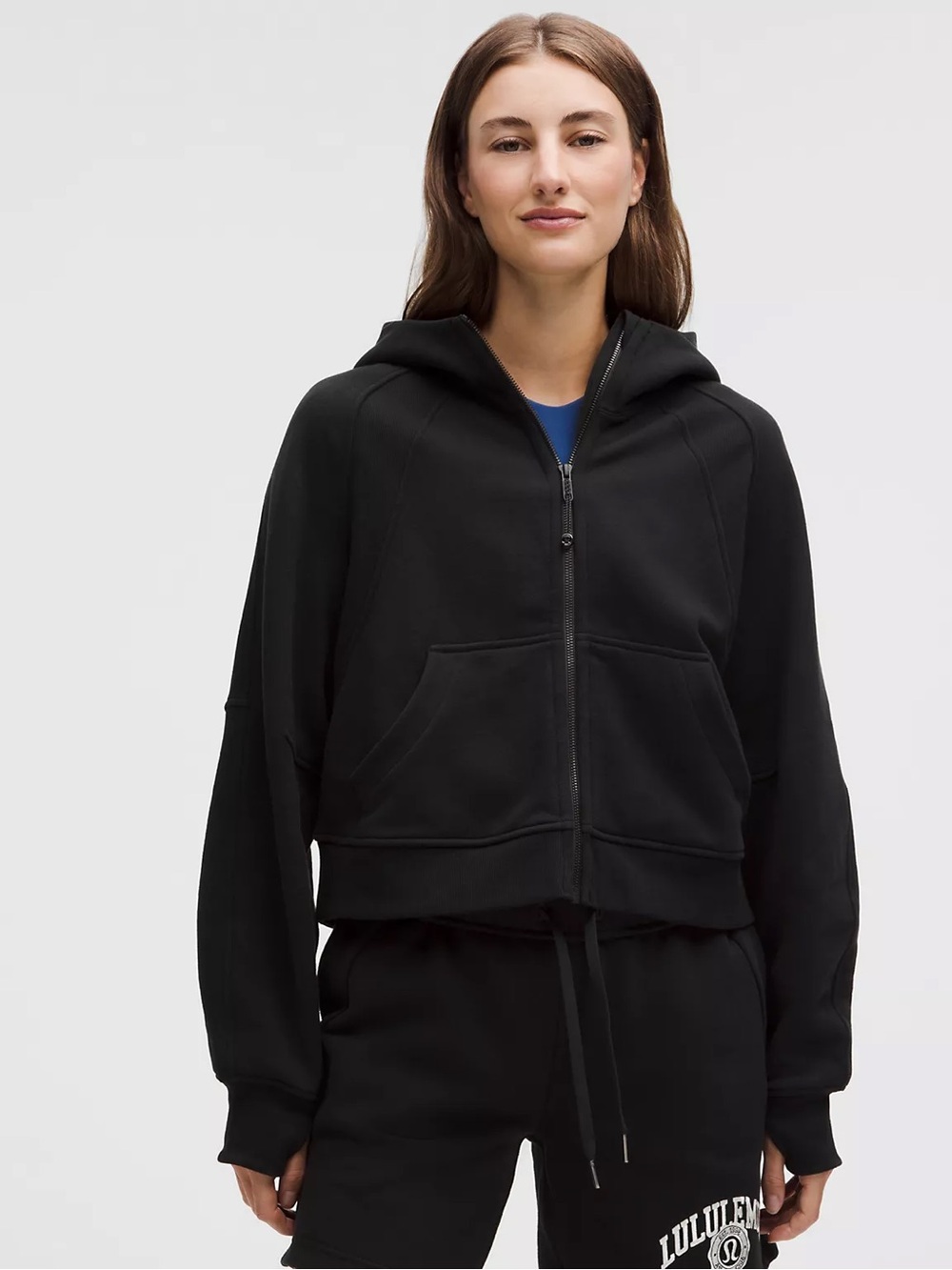 Lululemon Black Scuba Oversized Full-Zip Hoodie - Size XS/S in good condition